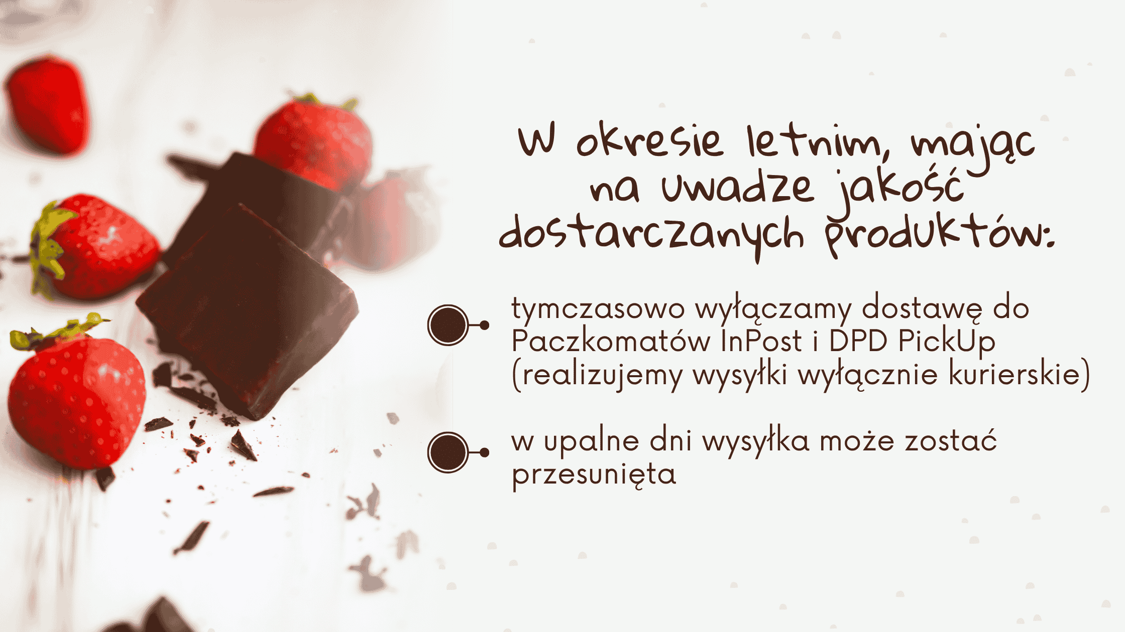 grafika informacyjna o zmianach w działalności sklepu